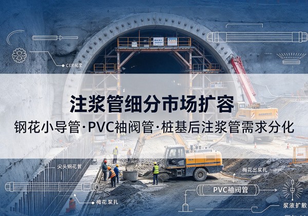 邕宁注浆管细分市场扩容，隧道钢花小导管、PVC 袖阀管、桩基后注浆管需求分化